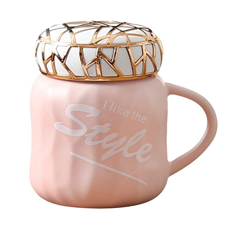 Creative ceramic bird's nest cup with lid high value trend personalized cup men's and women's gifts coffee milk drinking cup