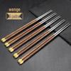 ChuyiQi Premium Wenge Wood Chopsticks with Copper Heads