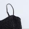 Kaslead New Women Clothes Western Style Fashion Simple Sexy Flocking Polka Dot Sling Long Dress