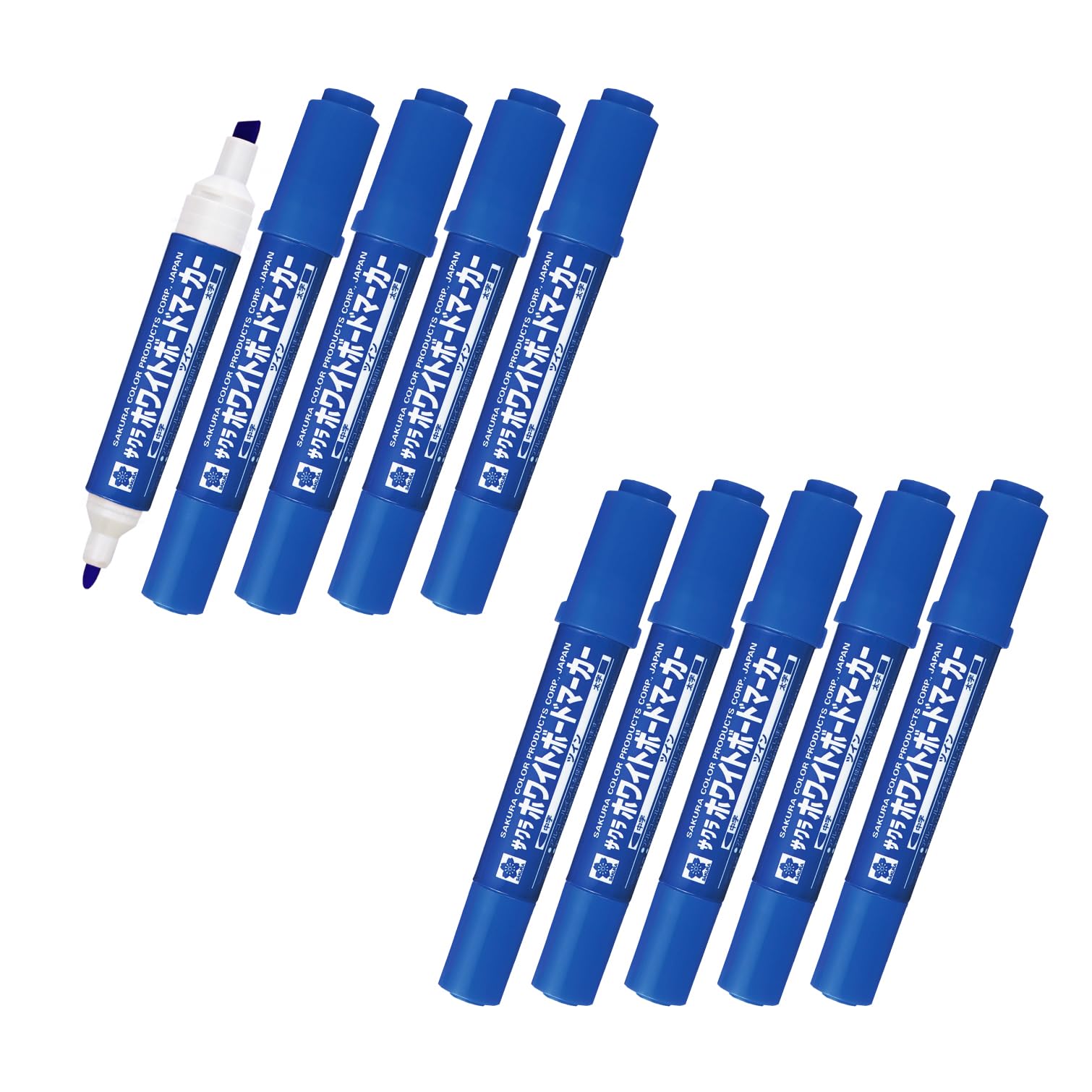 

Sakura Whiteboard Marker Twin 10 pcs Cray-Pas WBK-T#36(10) Blue,