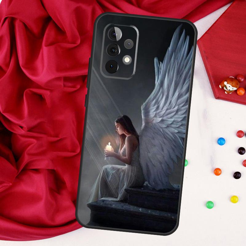 Fantasy Angel Girl Wings For Samsung Galaxy A55 A53 A33 A13 A35 A15 A36 A56 A26 A16 A22 A32 A52 A54 A34 A06 A05 Case