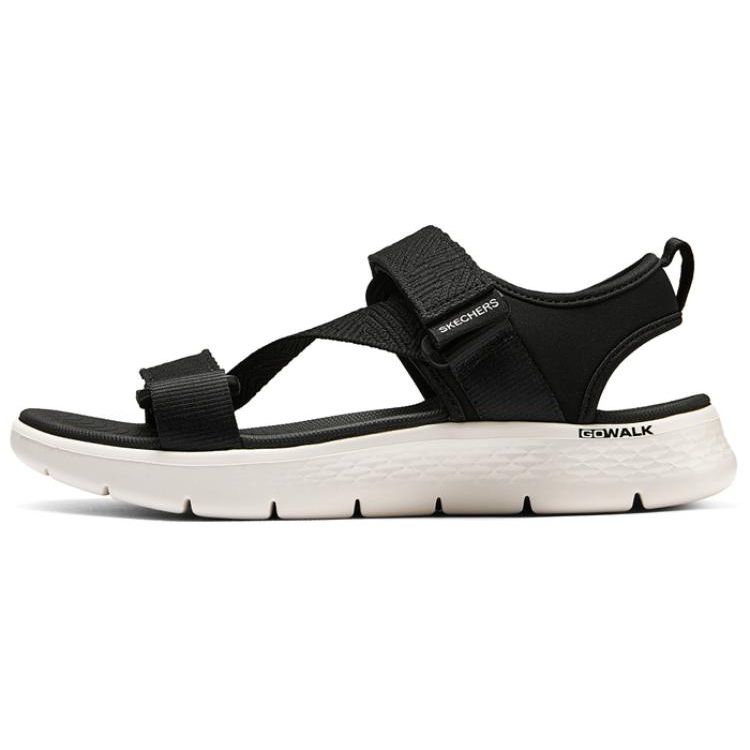 Skechers Comfortable Versatile Non-Slip Durable Beach Sandals Women sandals Black White 141428-BKW 35