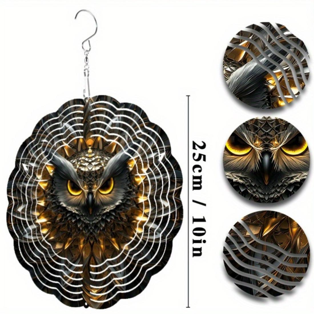 

Подвеска-колокольчик с узором совы и вращающимся на 360° крючком, идеально подходит для украшения уличных садов. Не требует батареек 01A