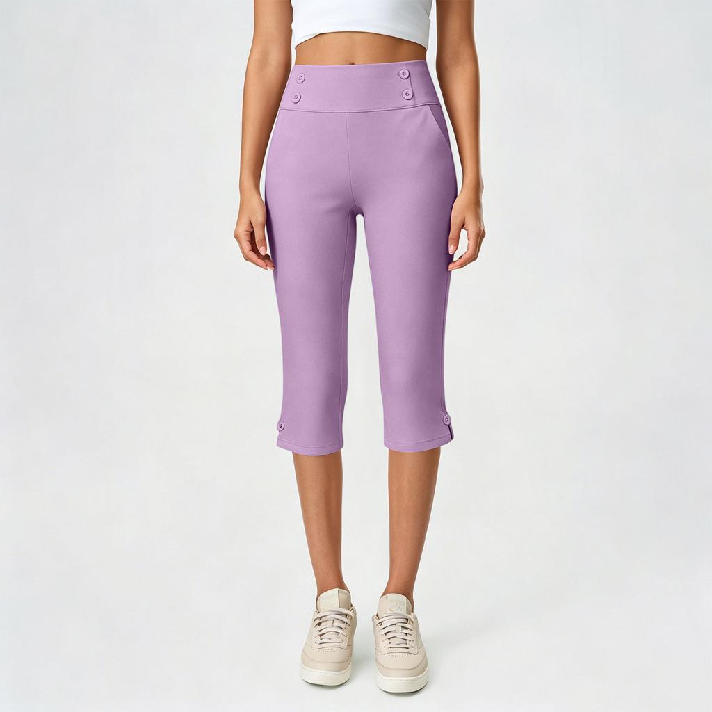 Women's Yoga Pants with Pockets, High Waist Stretch Workout Tights, Color Comfort Fit