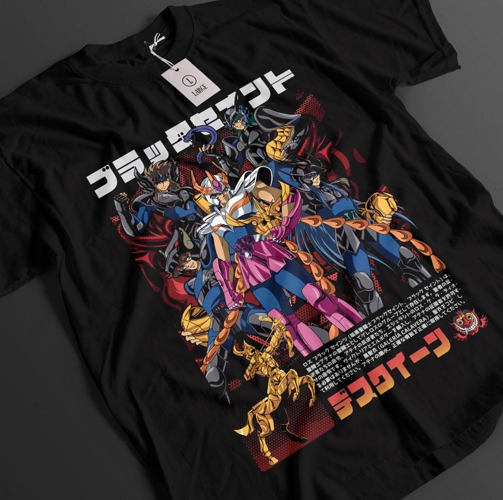 

Saint Seiya Shirt Shiryu Tshirt Hyoga T-Shirt Shun Top Ikku Anime Graphic Tee S