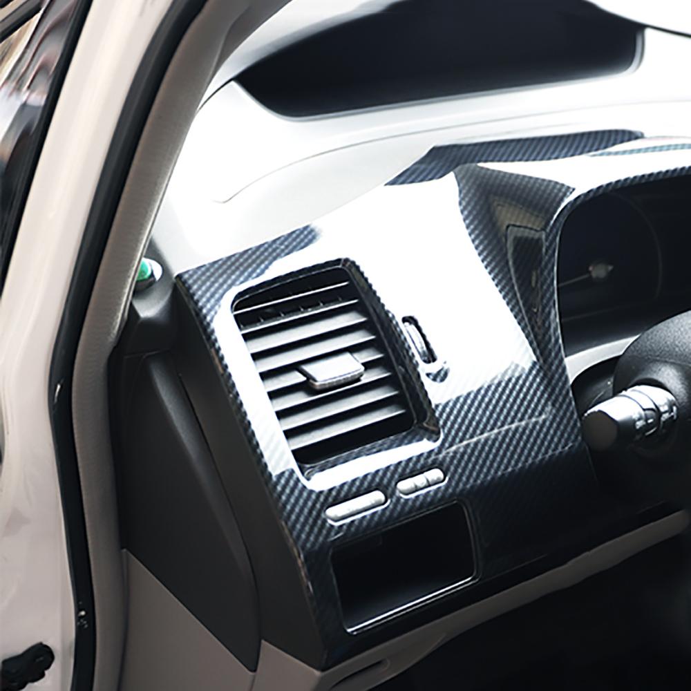 Carbon fiber style Dashboard Decorative Frame cover For Honda Civic 2006-2011