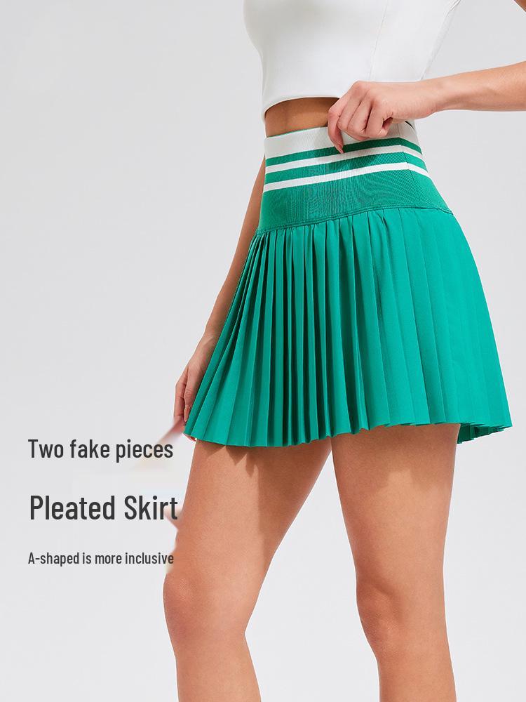 Caijue Women's Two-Piece Pleated Sports Skirt for Tennis, Badminton, Running, or Yoga
