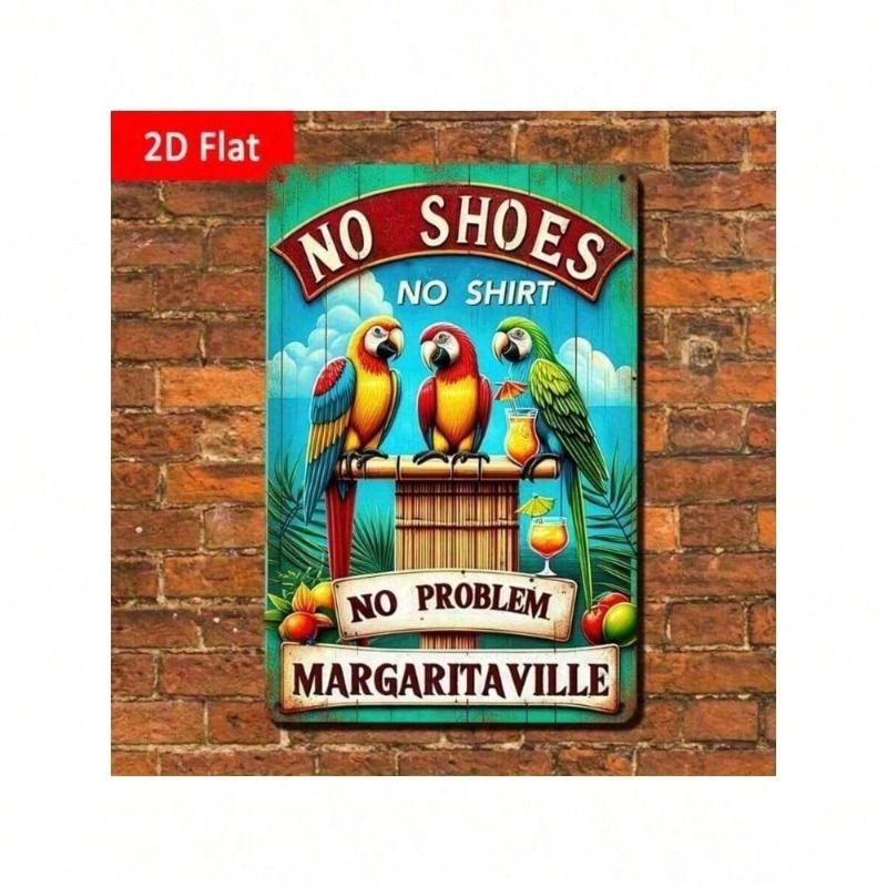 Retro Metal Tin Sign Farmhouse Wall Art Living Room Balcony Decor