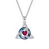 12 Birthstone Knot Necklace Colorful Crystal Trinity Knot Triquetra Pendant For Women Irish Jewelry