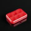 Portable Six Compartment Pill Organizer Travel Medicine Storage Box Rectangular Plastic Case for Daily Use