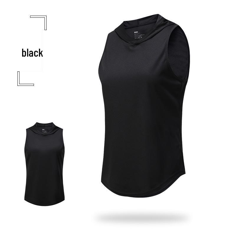 Men's Quick-Dry Hooded Sports Tank Top - Sleeveless Basketball Training Vest