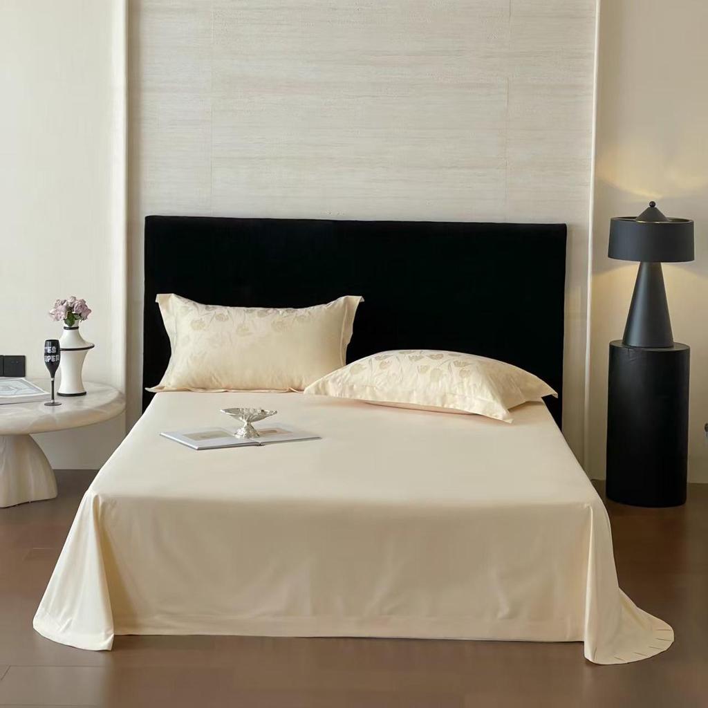 A-Class 50x50 Double-Strand Long-Staple Cotton Sateen Single Bed Sheet, Custom Sizes Available.