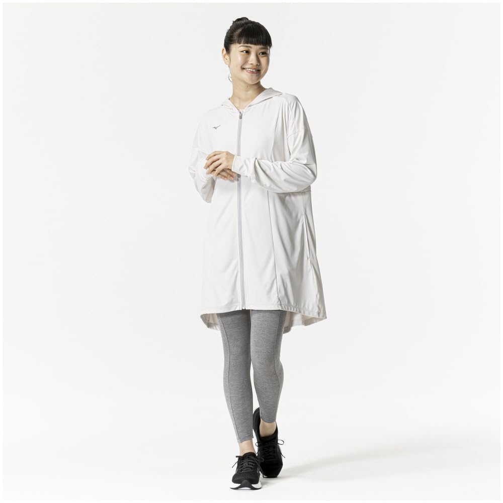 Mizuno Stretch Smooth Training UV White 32MCB870 Women's Hoodie, Protection, Sand,