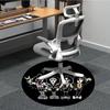 1PC KISS Band Office Round Rug - Perfect for Office or Study Decor, Machine Washable, Non-Slip Backing, Decorative Floor Mat