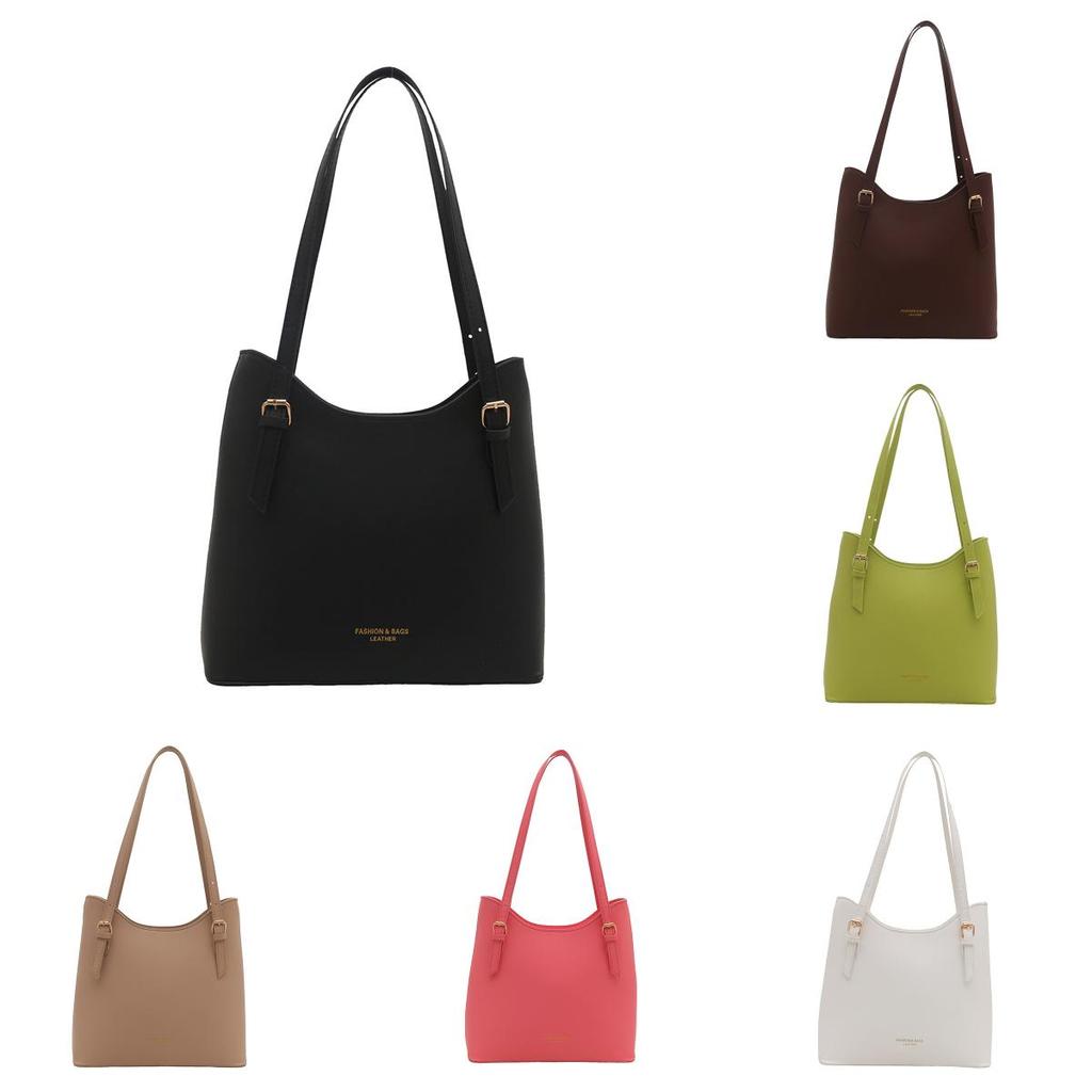 Simple Color Solid Gold Letter Printed Women Casual Tote Bag For Use Daily