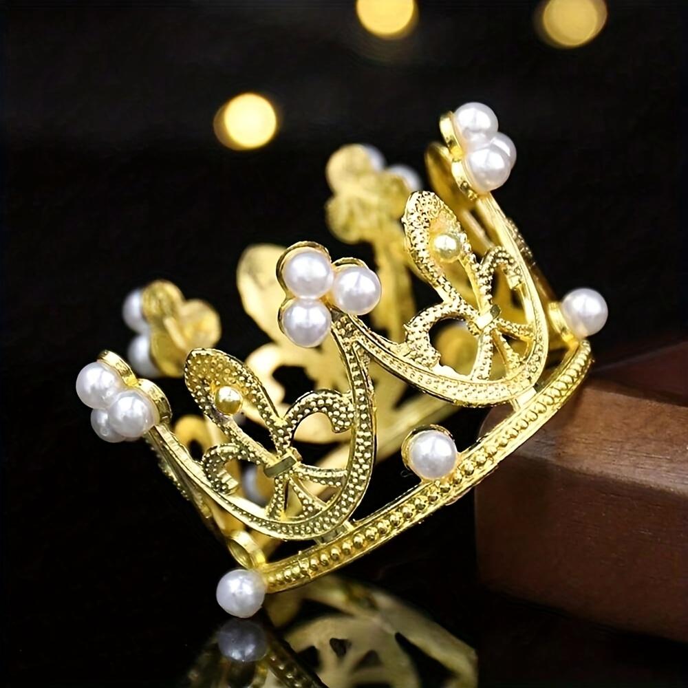 5pcs Golden Silvery Birthday Mini Crown Cake Topper Used for Gatherings Parties Birthdays Cake Decorations cake decorating tools