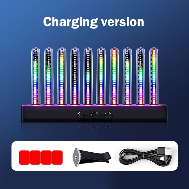 Car RGB Pickup Light Dynamic Gradient Sound Control Light Universal Air Vent Dashboard Car Interior Ornament Auto Interior Light