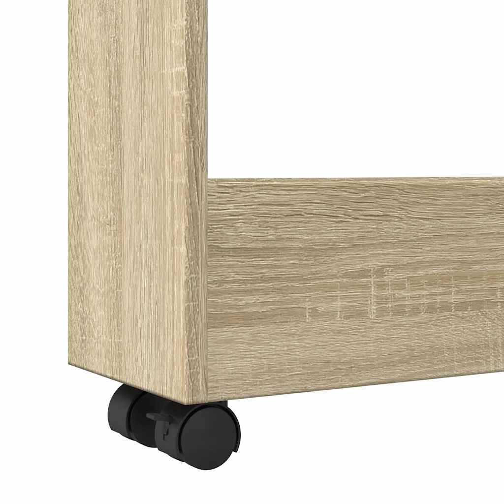 Narrow Storage Cart 3 Tiers Sonoma Oak Engineered Wood