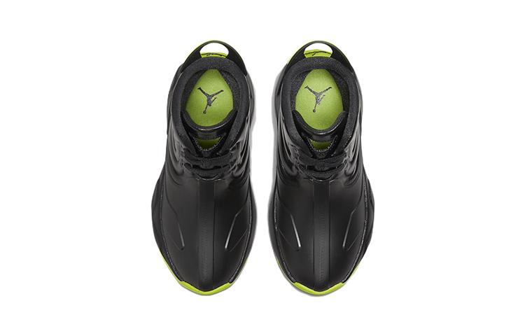 Jordan Drip 23 Slip Resistant Cushioning Abrasion Resistant High Top Kids' Outdoor Shoes Black Green CT5798-001