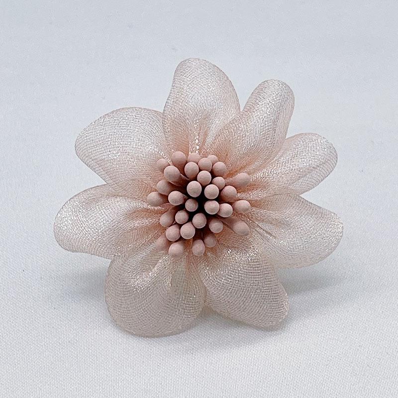 Korean Style Handmade Organza & Yarn Flower Headband Accessories