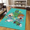 Rugrats Flannel Pattern Square Carpet,Area Rug,Carpet Rug for Living Room Bedroom Sofa Playroom Decor,Non-slip Floor Mat