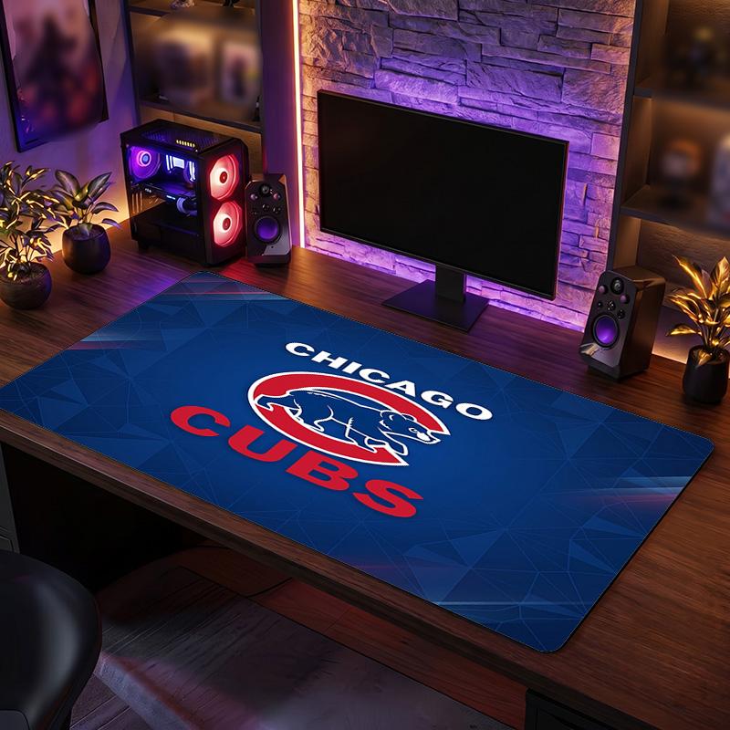 Chicago Cubs Pattern Mousepad Anti?Slip Rubber Desk Pad For Gaming Working Desktop Decoration
