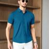 Men's Business Casual Solid Color Short Sleeved Shirt for Summer Fashion No Ironing Comfortable and Versatile Top
