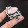 Rhodochrosite Pendant Genuine Gemstone Jewelry 925 Sterling Silver Pendant Handmade Boho Jewelry Beautiful Dragonfly Pendant Gift For Mother