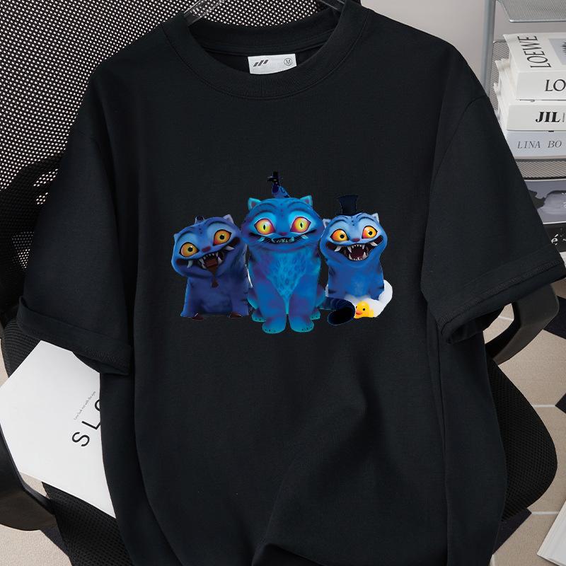 Kpop Korean Wave Witch Hunt Trendy Casual Short Sleeved Printed T-shirt 5988