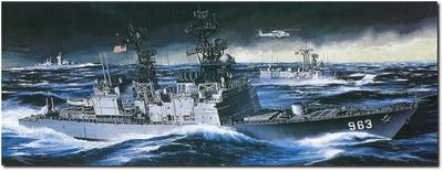 PLATZ Dragon Amerikanischer Zerstörer Spruance Plastikmodell DR1006 1/350 USS. DD-963 (Schiff)
