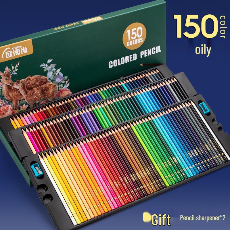 200 OBOS Professional Water-Soluble Oil-Based Colored Pencils for Painting, Sketching, Drawing, and Hand-Painting