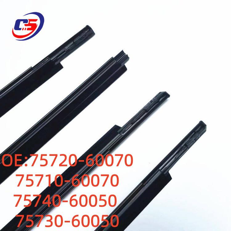 Exterior Glass Weatherstrip 75710-60070 fits Toyota models 75740-60050 and 75730-60050.