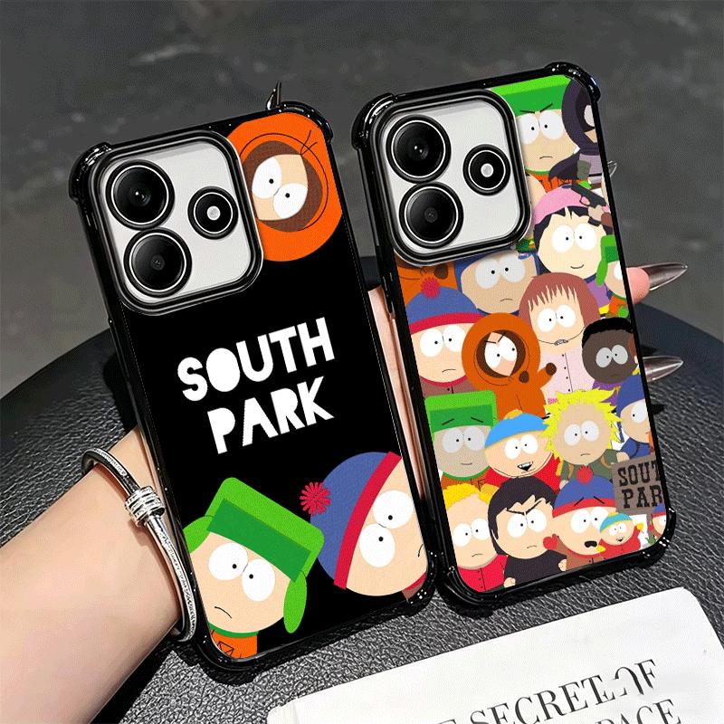 Cartoon S-South P-Parkes Soft Phone Case For Xiaomi Redmi Note 14 15 Pro Plus 13 12 11S 11T 5G 10 9S 9 Plating Anti-Fall Fundas