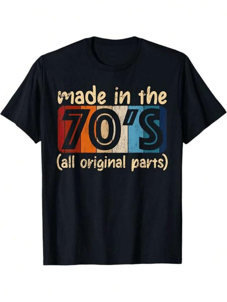 Retro Vintage Unisex T-Shirt, Made In The 70s All Original Part, S-XXXL
