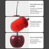 Toilet Bowl Brush Cherries Shape Ergonomic Design Safe Material Effective Cleaning