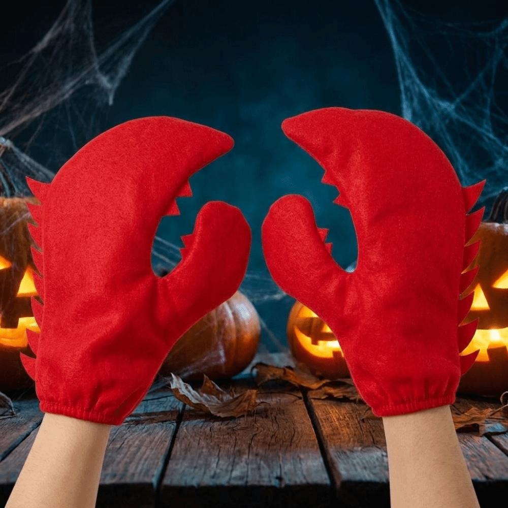 Cartoon Crab Pliers Gloves Creative Dress Up Mitten Creative Halloween Costume Masquerade Party