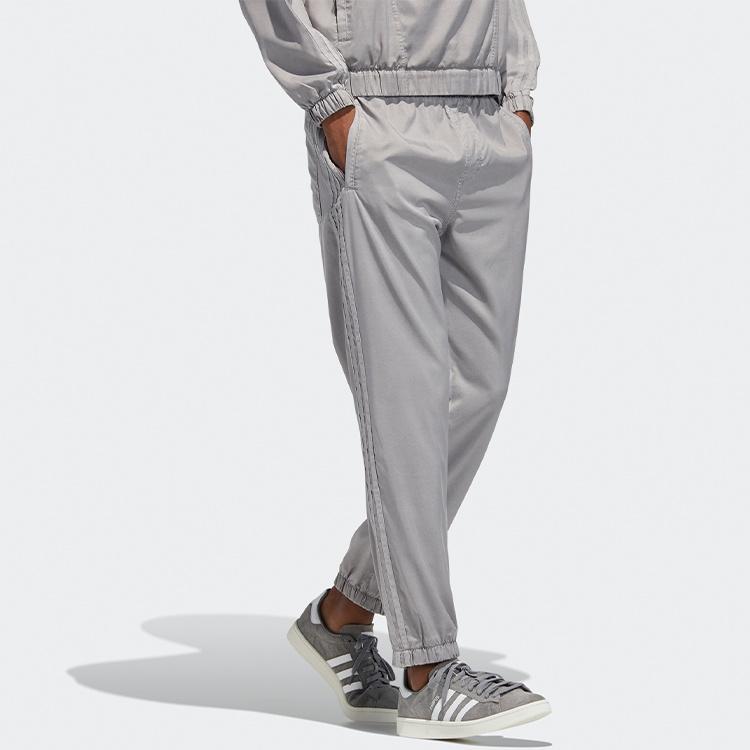adidas originals G Wash Track Pt Solid Color Loose Bundle Feet Sports Pants Gray Men's GL9922