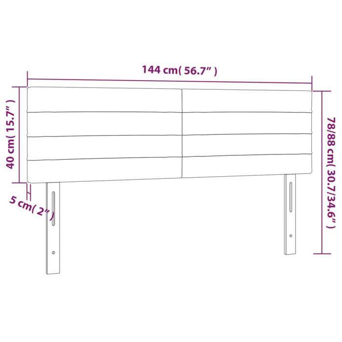VidaXL Tête de Lit à LED Meuble de Chambre à Coucher Accessoire de Lit Double Tête de Cadre de Lit Intérieur Noir 3121802