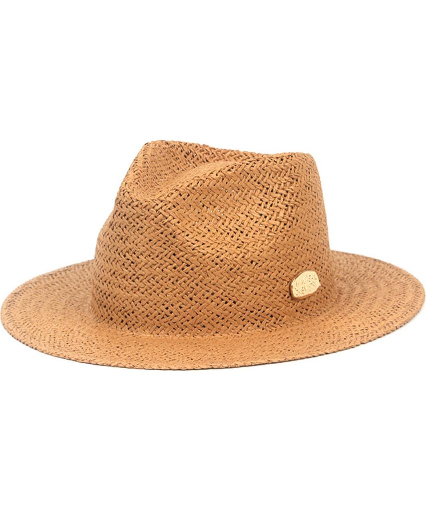 Yunibeosyeolkemiseuteuli Summer Simple Brown Fedora - Big Size Summer Fedora