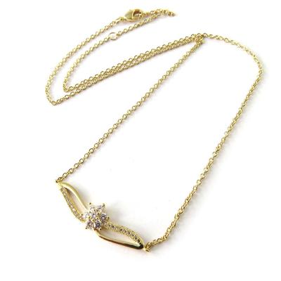 [N6841] - Gold-Plated Necklace 'Sissi' White Gold