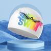Hair Elastic Bathing Caps Letter Swim Cap Swimming Caps Elastic Diving Hat Silicone Swimming Hat