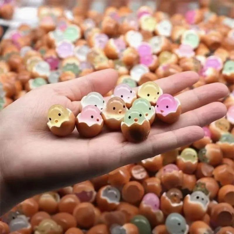 10-200pcs Luminous Eggshell Chick Toy, 10pcs Kindergarten Gift, DIY Resin Micro Landscape Decor, Children's Product