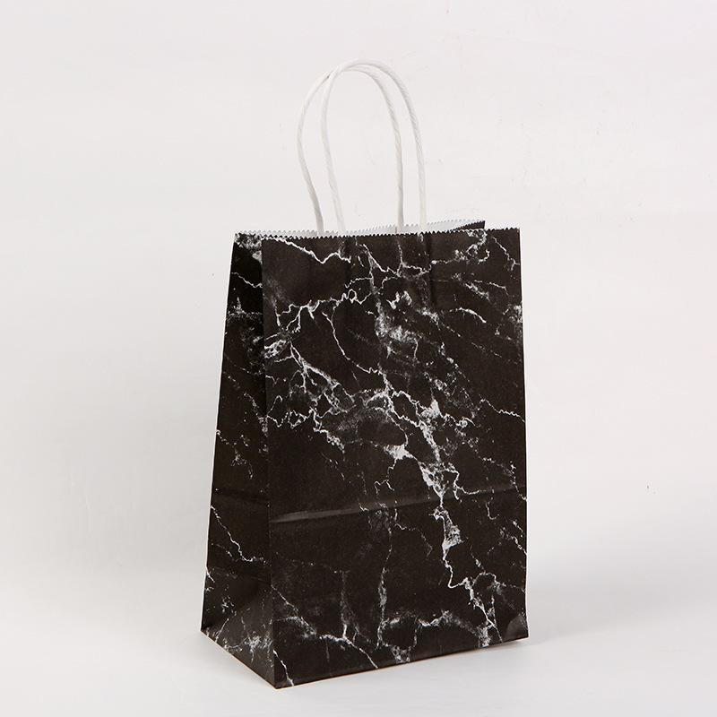 12/30pcs Marble Paper Tote Bags Recyclable Gift Bags for Boutique Retail Packaging Wedding Birthday Party Favors
