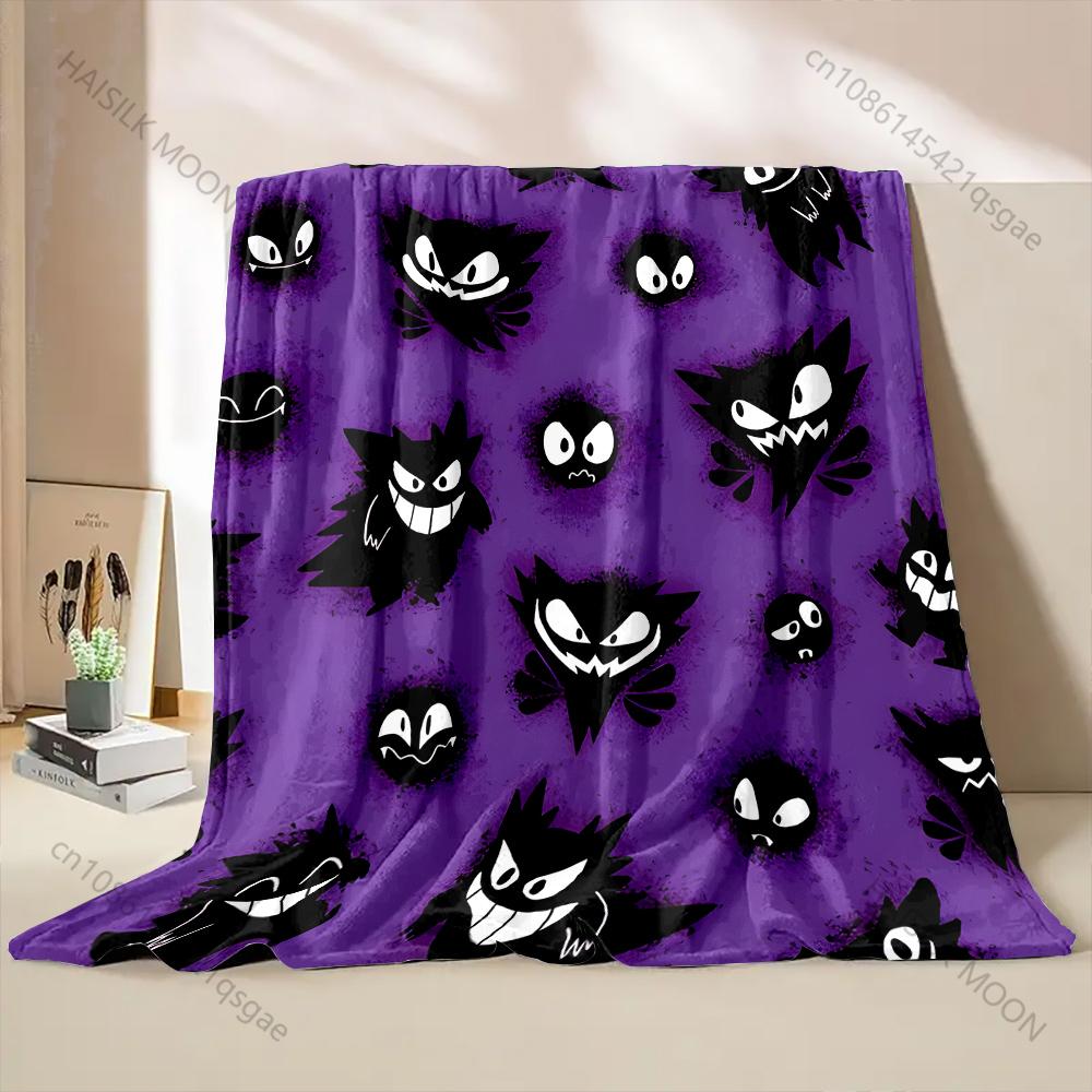 New Product Japan Pokemon Gengar Print Blanket for Home Sofa Travel Office Break Blanket Children Student Kids Luxury Gifts