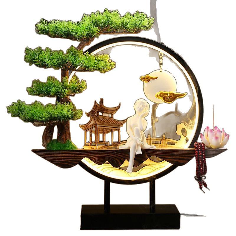 Chinese Style Backflow Incense Burner - Pine Design for Home & Office Décor
