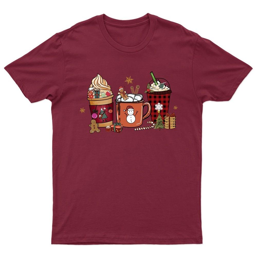 Holiday Drinks Christmas Festive TShirt Unisex Gift Retro Seasonal Funny Xmas