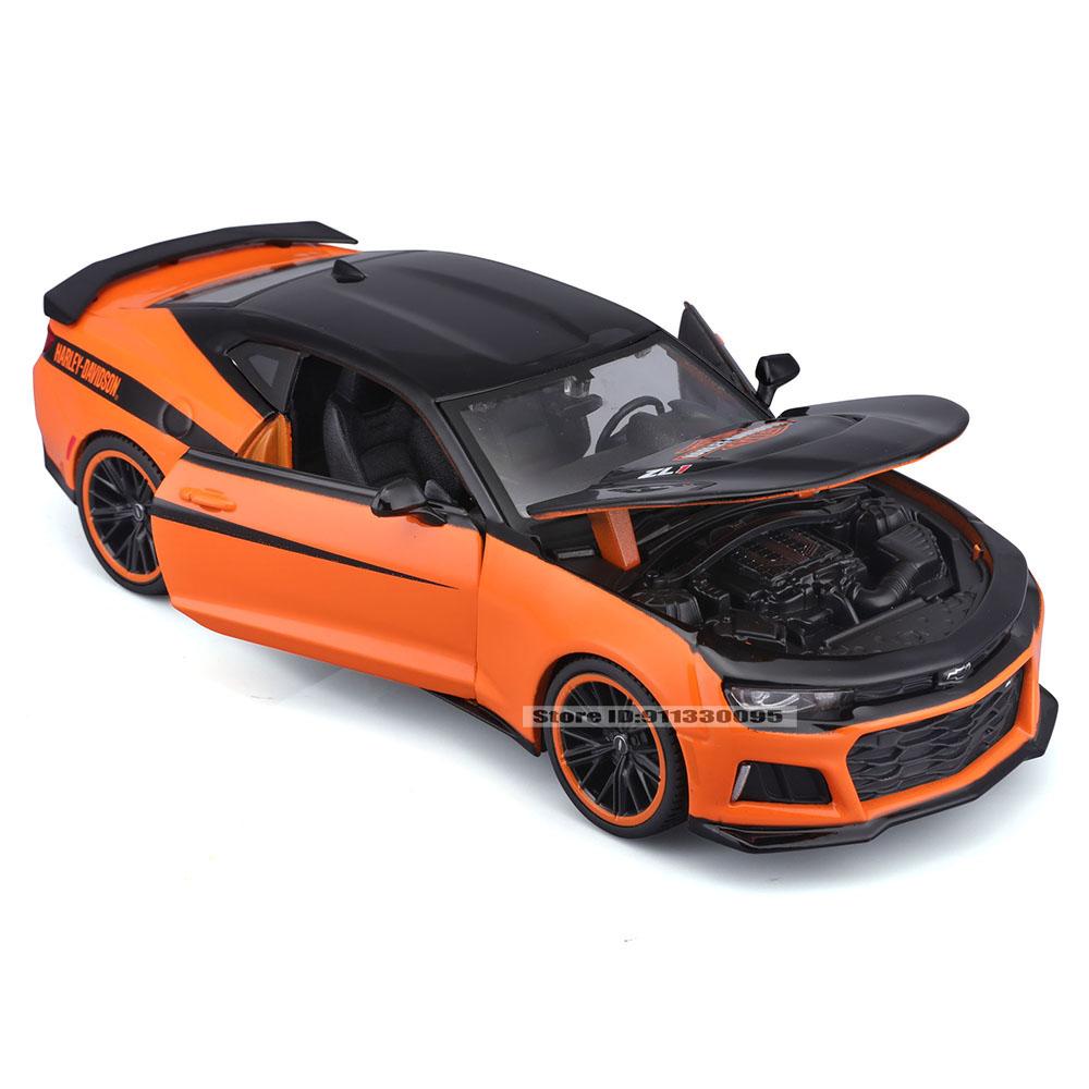 Maisto 1:24 Harley Joint Venture 2017 Chevrolet Camaro ZL11967 Ford Mustang GT Legierungsauto-Modell Dekoration Sammlung Spielzeug Geschenke