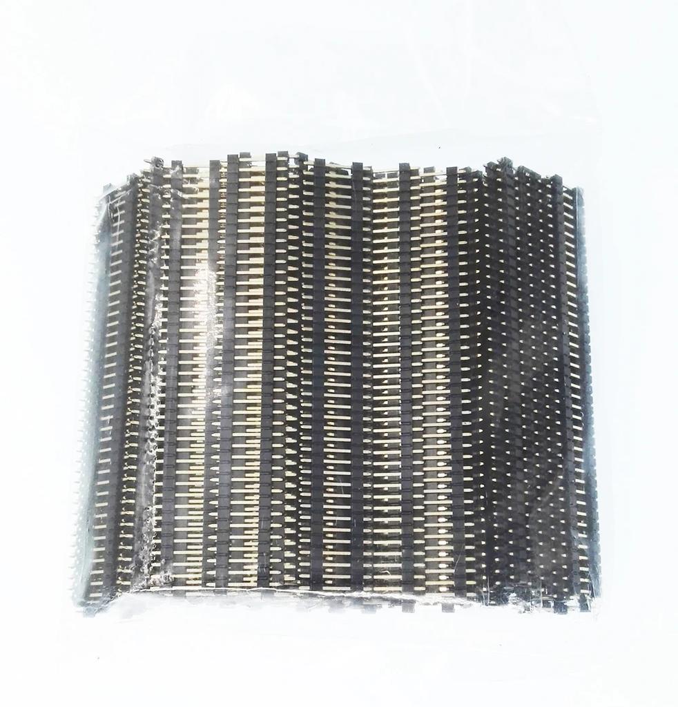 10pcs 2.54mm 1X40P L7.5/11.4-40mm Long Single Row Straight Stackable Wire Jumper Brass Goldplated PCB Connector Male Pin Header