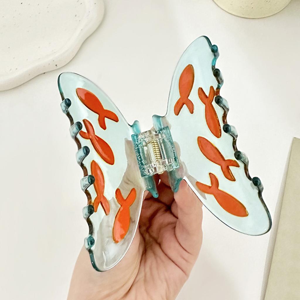 Hair Claw Clips Hair Gripper Hair Jaw Clamps Cute Hair Catch Fish Pattern Barrettes Strong Hold Hairpin for Girls