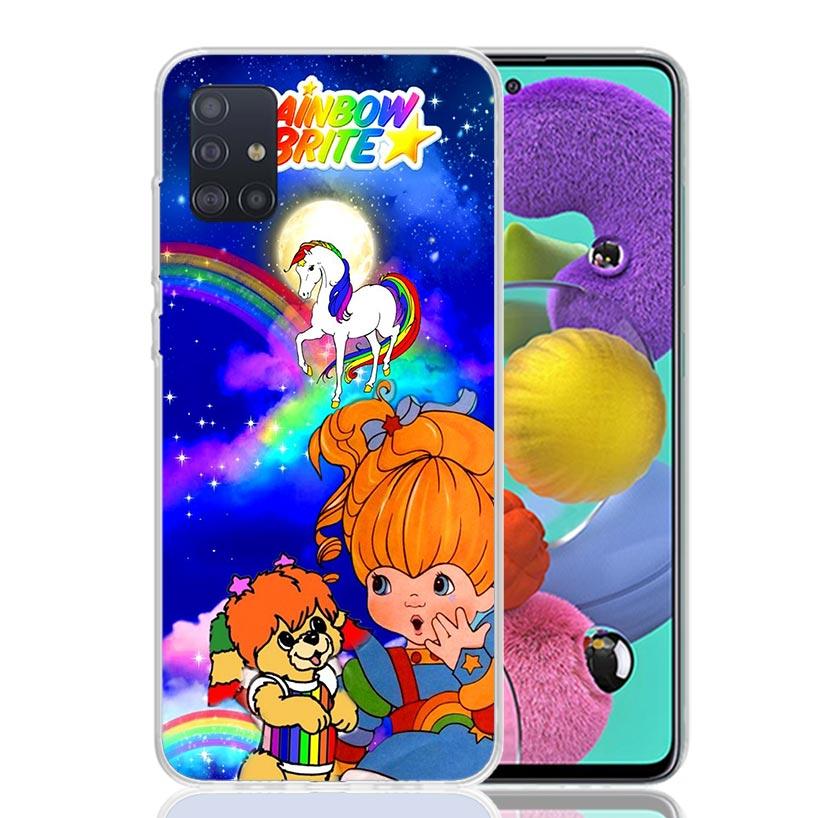 

R-Rainbow Cute Brite Phone Case for Samsung Galaxy A52 A51 A50S A12 A22 A32 A72 A10S A30S A31 A71 Note 20 Ultra 10 Plus S10 Gala Samsung A20S